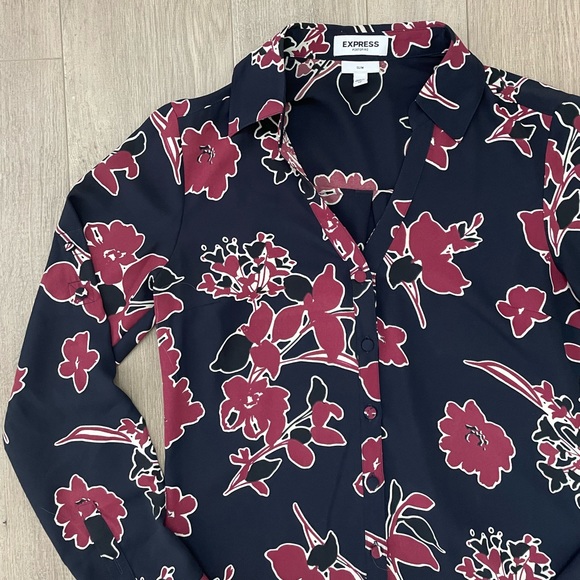 BOGO Express Navy and Maroon Floral Paisley Portofino - Picture 3 of 7